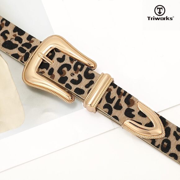 Women Leather Belt Fashion Leather Waist Belt For Pants Jean Ladies Western😺 - Picture 2 of 7